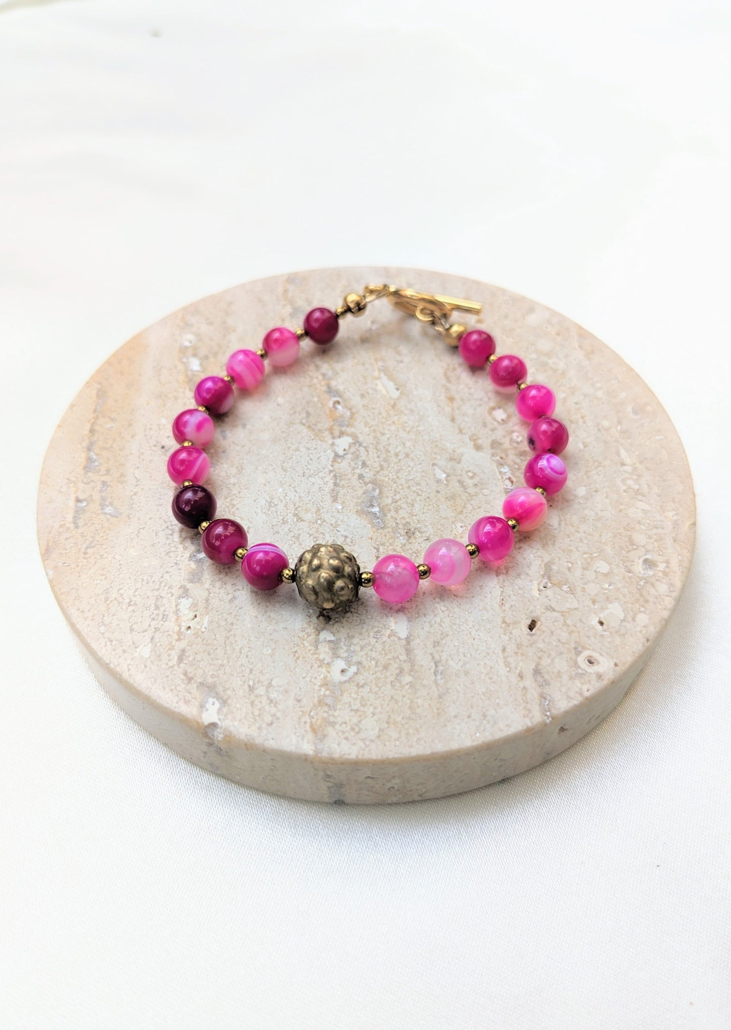 Bracelet rose et doré